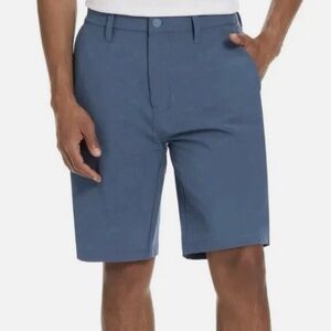 Hurley Hybrid stretch shorts comfort waist water repellent zip pockets blue